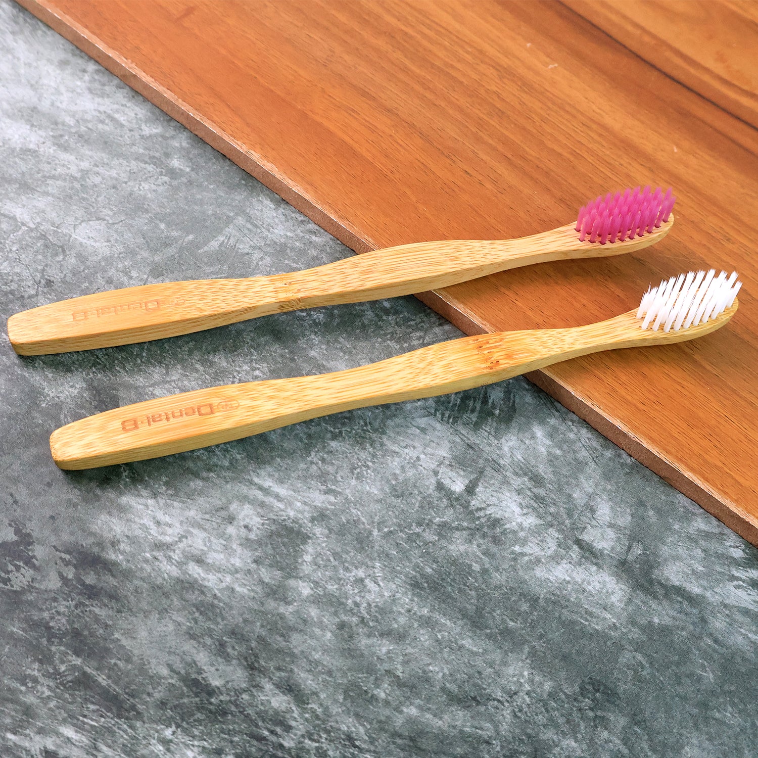 Eco-friendly Natural Bamboo Toothbrush With Medium Bristles (2 Pc) Eco-friendly Natural Bamboo Toothbrush With Medium Bristles (2 Pc)